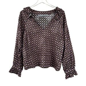 Raquel Allegra Dolly Blouse New Daisy Print Size 2 US 8-10